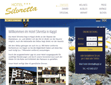 Tablet Screenshot of hotelsilvretta.at